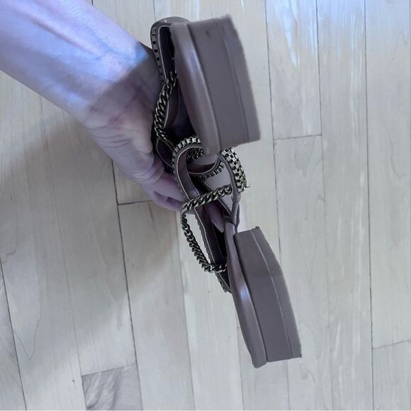 KURT GEIGER Polly Pointed Toe Leather Mule - Light/ Pastel Tan Brown 38.5 - Picture 6 of 9